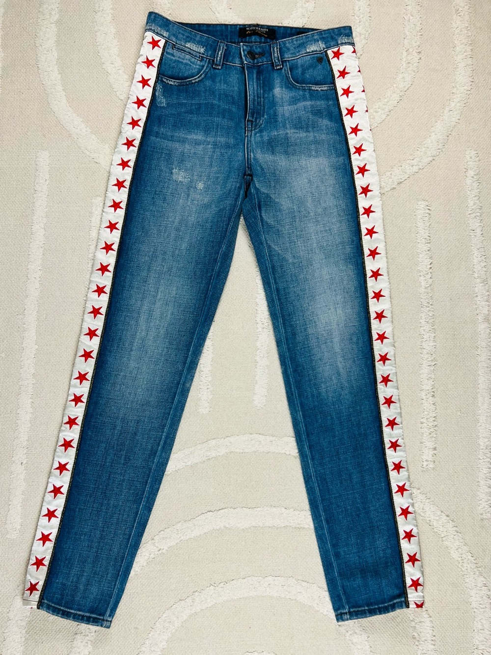 Scotch & Soda FREE PEOPLE Star Jeans Mid Wash Maison Scotch Straight Leg 26x32 - Picture 3 of 16